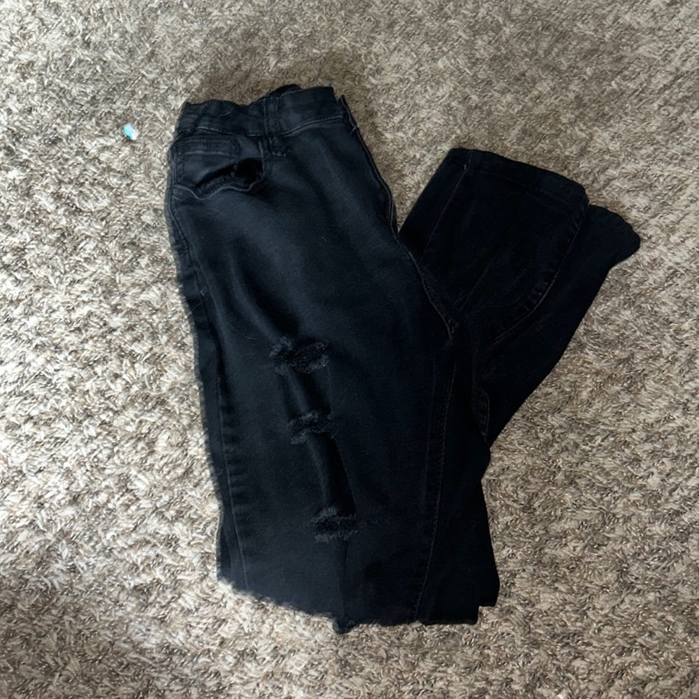 Black ripped jeans
